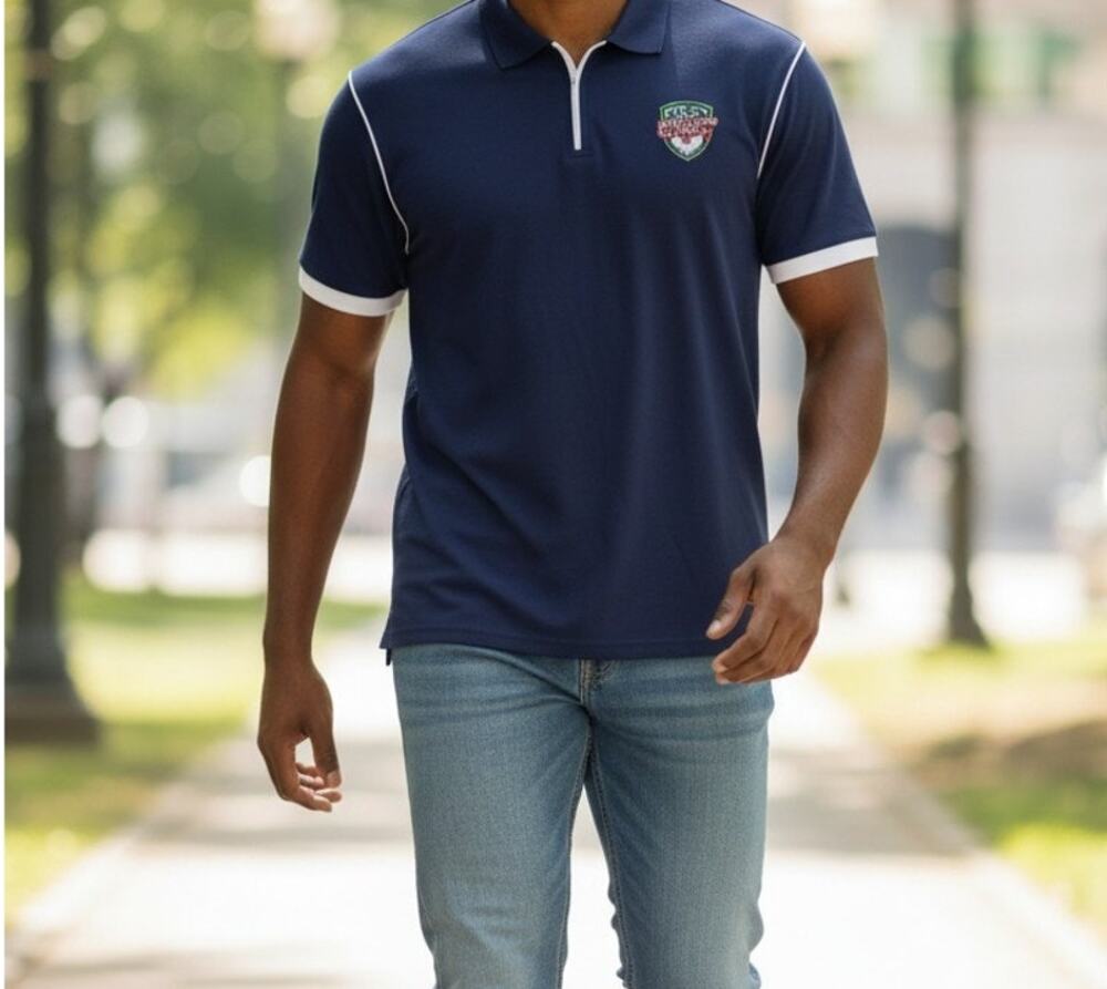 Russell Little League World Series 2003 Men's Large Blue Polo Shirt
